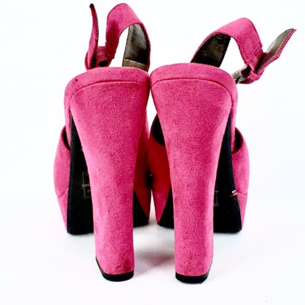 HEART SOUL FABIANA FUCHSIA PLATFORM PUMPS 7.5 - Picture 6 of 8